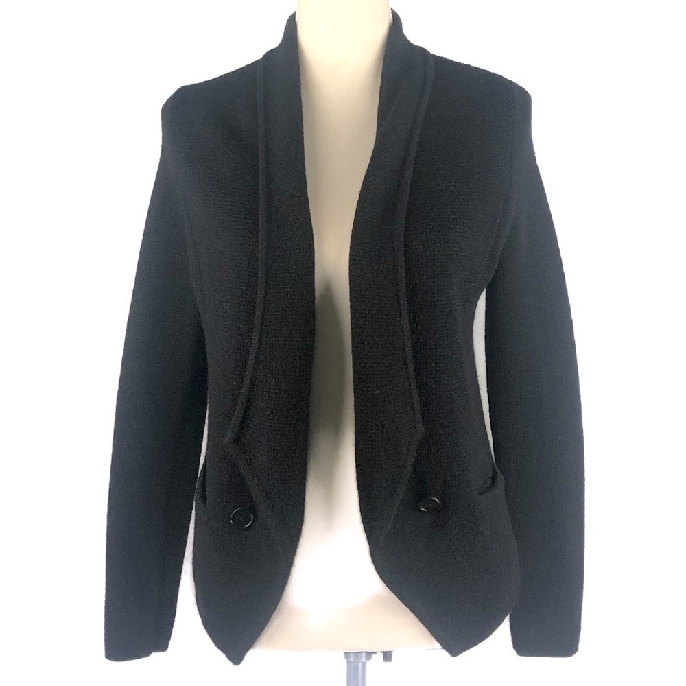 ANN TAYLOR LOFT (SP) Black cardigan double breasted
